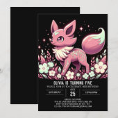 Magical Wolf Digital Geburtstag Einladung (Vorne/Hinten)