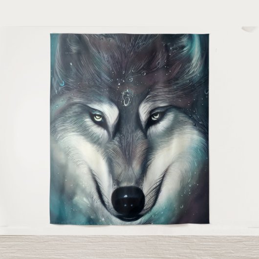 Magical Wolf Tapestry Wandteppich (Vorderseite)