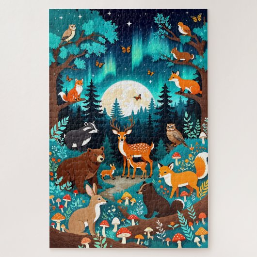 Magical Woodland Creatures Forest Puzzle - Deer Fo (Vertikal)