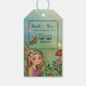 Magical Woodland Fairy First Birthday Geschenk Tag Geschenkanhänger (Vorderseite)