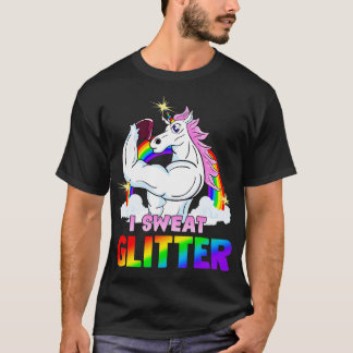 Magical Workout Unicorn I Sweat Glitzer Gym Exerci T-Shirt