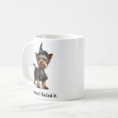 Magical Yorkie in Wizard Atture Kaffeetasse (Vorderseite Links)