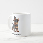 Magical Yorkie in Wizard Atture Kaffeetasse (Vorderseite Links)