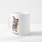 Magical Yorkie in Wizard Atture Kaffeetasse (Vorderseite Links)