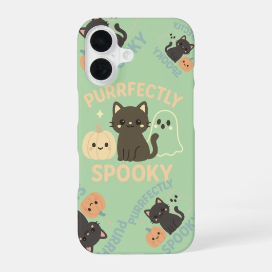 Magically Kind & Spookily Sweet – Cute Pastel Hall iPhone 16 Hülle (Rückseite)