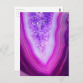 Magically Purple Agate Druzy Postkarte (Vorne/Hinten)