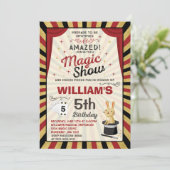 Magician Birthday Einladung Magic Show Party (Stehend Vorderseite)