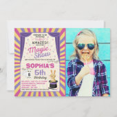 Magician Birthday Einladung Magic Show Party (Vorderseite)