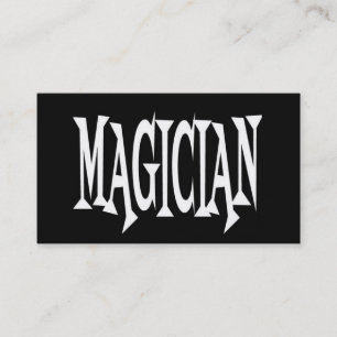Magician Black and White Business Card Visitenkarte