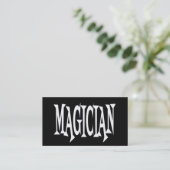 Magician Black and White Business Card Visitenkarte (Stehend Vorderseite)