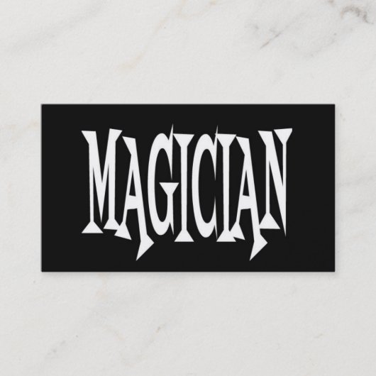 Magician Black and White Business Card Visitenkarte (Vorderseite)