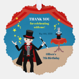 Magician Boy Show Geburtstagsparty Ornament Karte