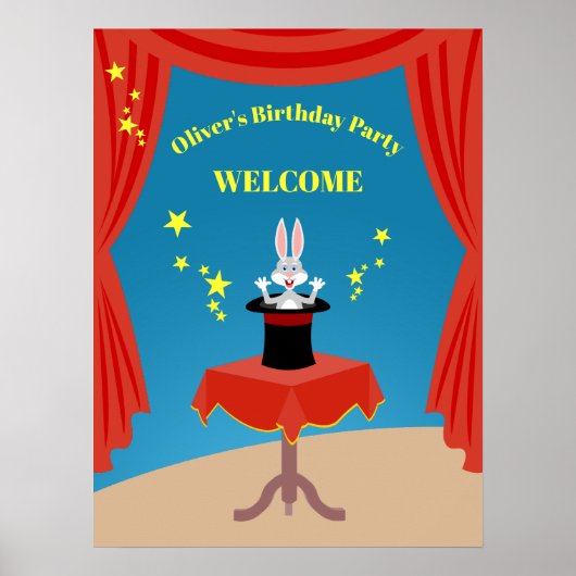 Magician Boy Show Geburtstagsparty Poster (Vorne)