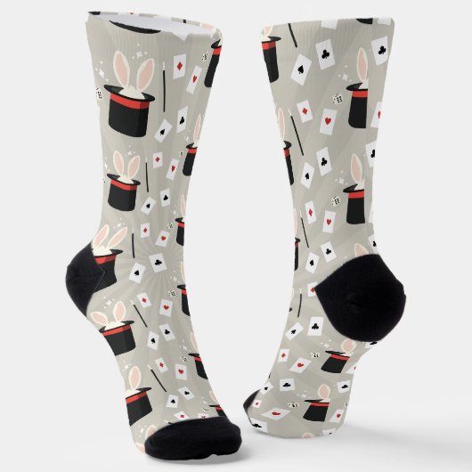  Magician Bunny Top Hat Wand Socken (Gewinkelt)