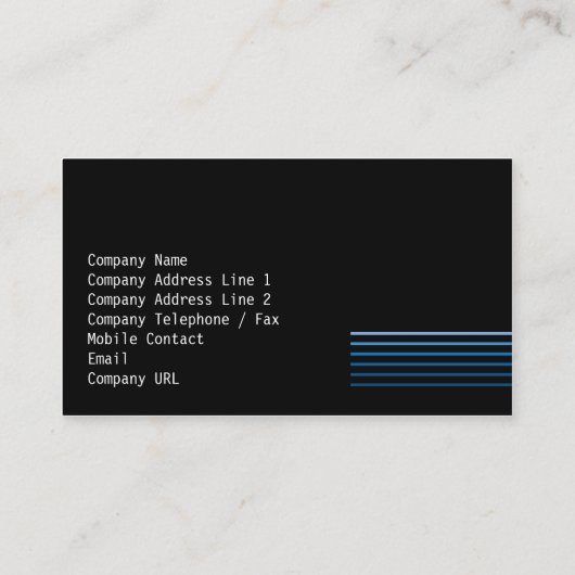 Magician Business Card Blue Beams Visitenkarte (Rückseite)