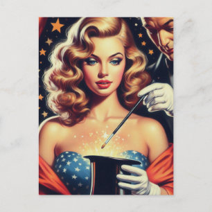 Magician Button Up Postkarte