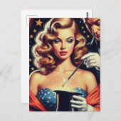 Magician Button Up Postkarte (Vorne/Hinten)