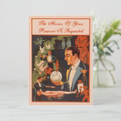 Magician Fortune Teller Crystal Ball Party Einladung (Stehend Vorderseite)