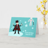 Magician-Geburtstagsparty Karte (Gelbe Blume)