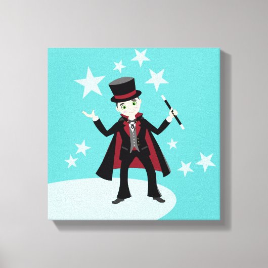 Magician-Geburtstagsparty Leinwanddruck (Vorderseite)