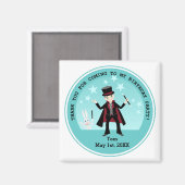 Magician-Geburtstagsparty Magnet (Vorderseite/Rückseite)