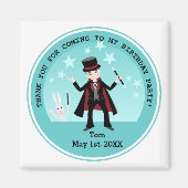 Magician-Geburtstagsparty Magnet (Vorne)
