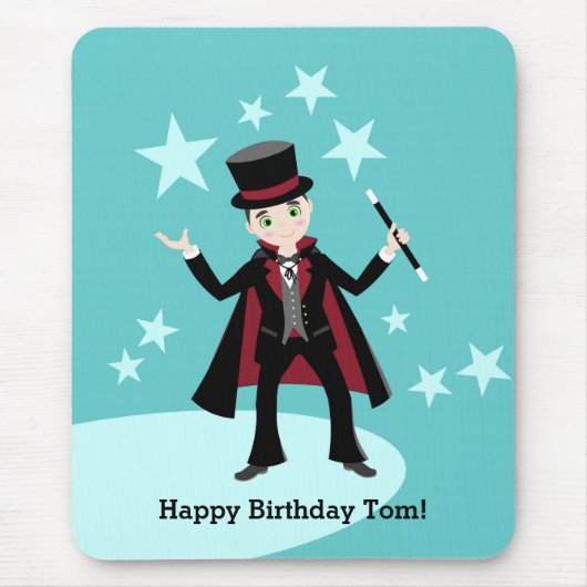 Magician-Geburtstagsparty Mousepad (Vorne)