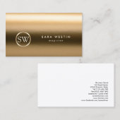 Magician Gold Textil Monogram Business Card Visitenkarte (Vorne/Hinten)