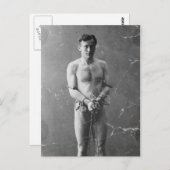 Magician Harry Houdini Stehend in Chains Postkarte (Vorne/Hinten)