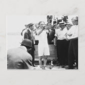 Magician Harry Houdini Überboard Box Escape 1912 Postkarte (Vorderseite)