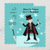 Magician Jungen Geburtstagsfeier Einladung (Vorne/Hinten)