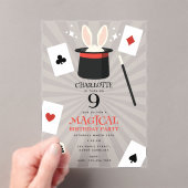 Magician-Kindergeburtstag-Party Acryleinladungen (Insitu (Handheld))