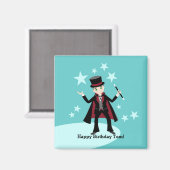 Magician Kindergeburtstag Party Magnet (Vorderseite/Rückseite)