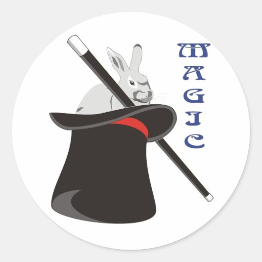 Magician Magic Runder Aufkleber (Vorderseite)