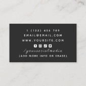 Magician Magic Tricks Ace Card Schwarz-weiß Modern Visitenkarte (Rückseite)