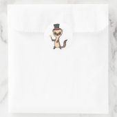 Magician Meerkat Runder Aufkleber (Tasche)
