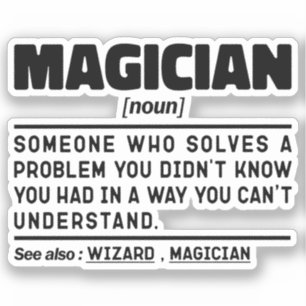 Magician Noun Definition Magic Lover Spezialist Aufkleber