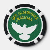 Magician Personalisiert Top Hat und Dove Pokerchips (Rückseite)