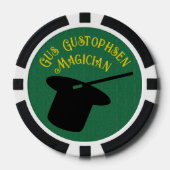 Magician Personalized Top Hat and Rabbit Pokerchips (Vorderseite)