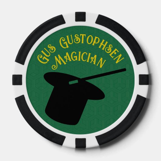 Magician Personalized Top Hat and Rabbit Pokerchips (Vorderseite)
