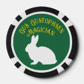 Magician Personalized Top Hat and Rabbit Pokerchips (Rückseite)
