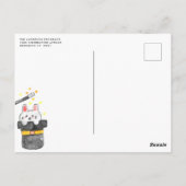 Magician Rabbit Deck Card Wand Zaubershow Geburtst Postkarte (Rückseite)