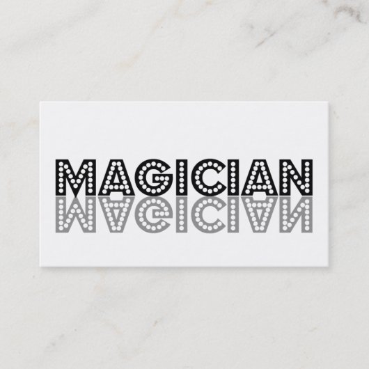 Magician Shadow Business Card Visitenkarte (Vorderseite)