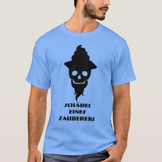 Magician sku und Text Schädel eines Zauberers T-Shirt (Vorderseite)