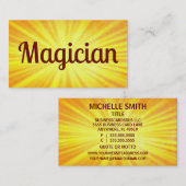Magician Sunshine Business Card Visitenkarte (Vorne/Hinten)