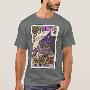 Magician Tarot Card Funny Cat Lover Wizard Mag T-Shirt