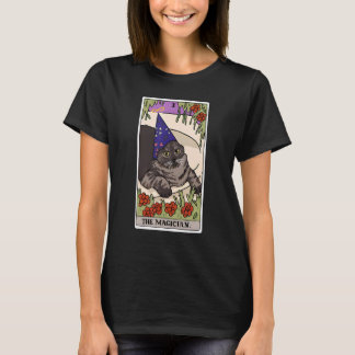 Magician Tarot Card Funny Cat Lover Wizard Mag T-Shirt