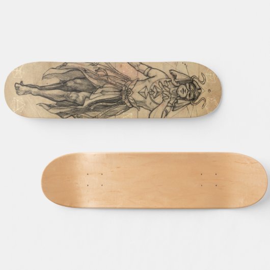 Magician tarotcard kunstvoll skateboard (Horizontal)