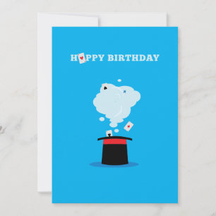 Magician Top Hat & Playing Cards Geburtstag Einladung