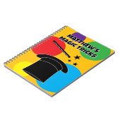 Magician wand and hat magic show personalized notizblock (Linke Seite)